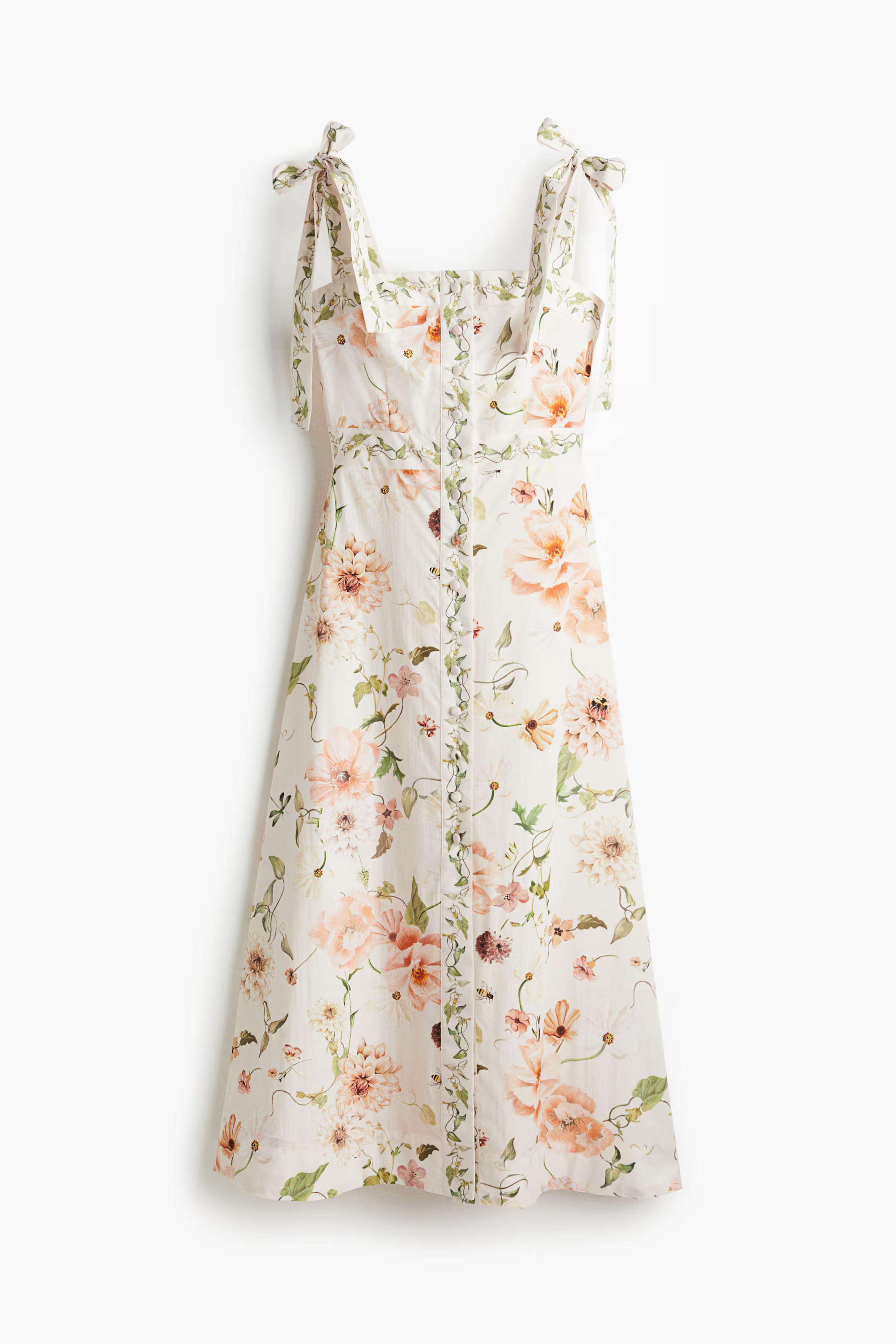 Tie-strap cotton dress | H&M (US + CA)