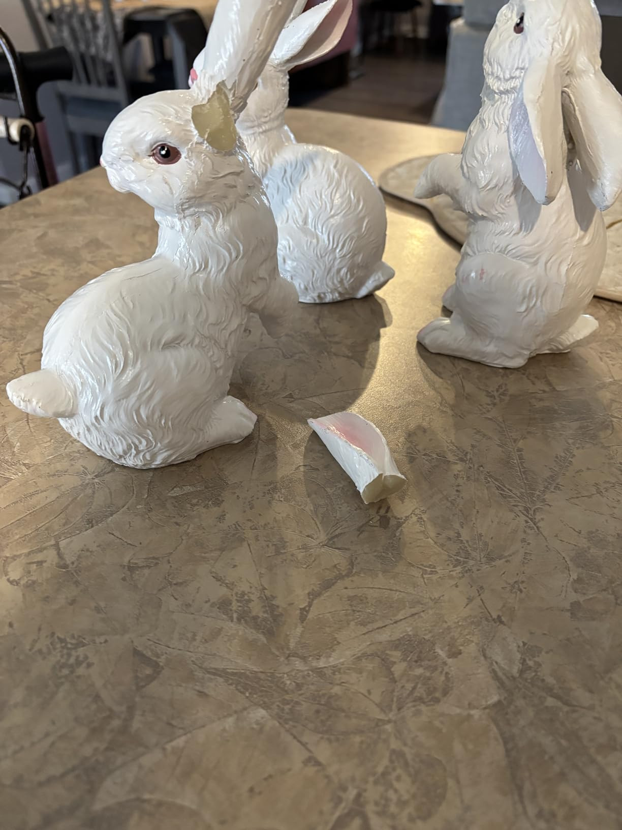 DearSun Set of 3pcs, 6.5''H Easter Bunny Figurines Rabbit Statues with Different Lifelike Shapes ... | Amazon (US)