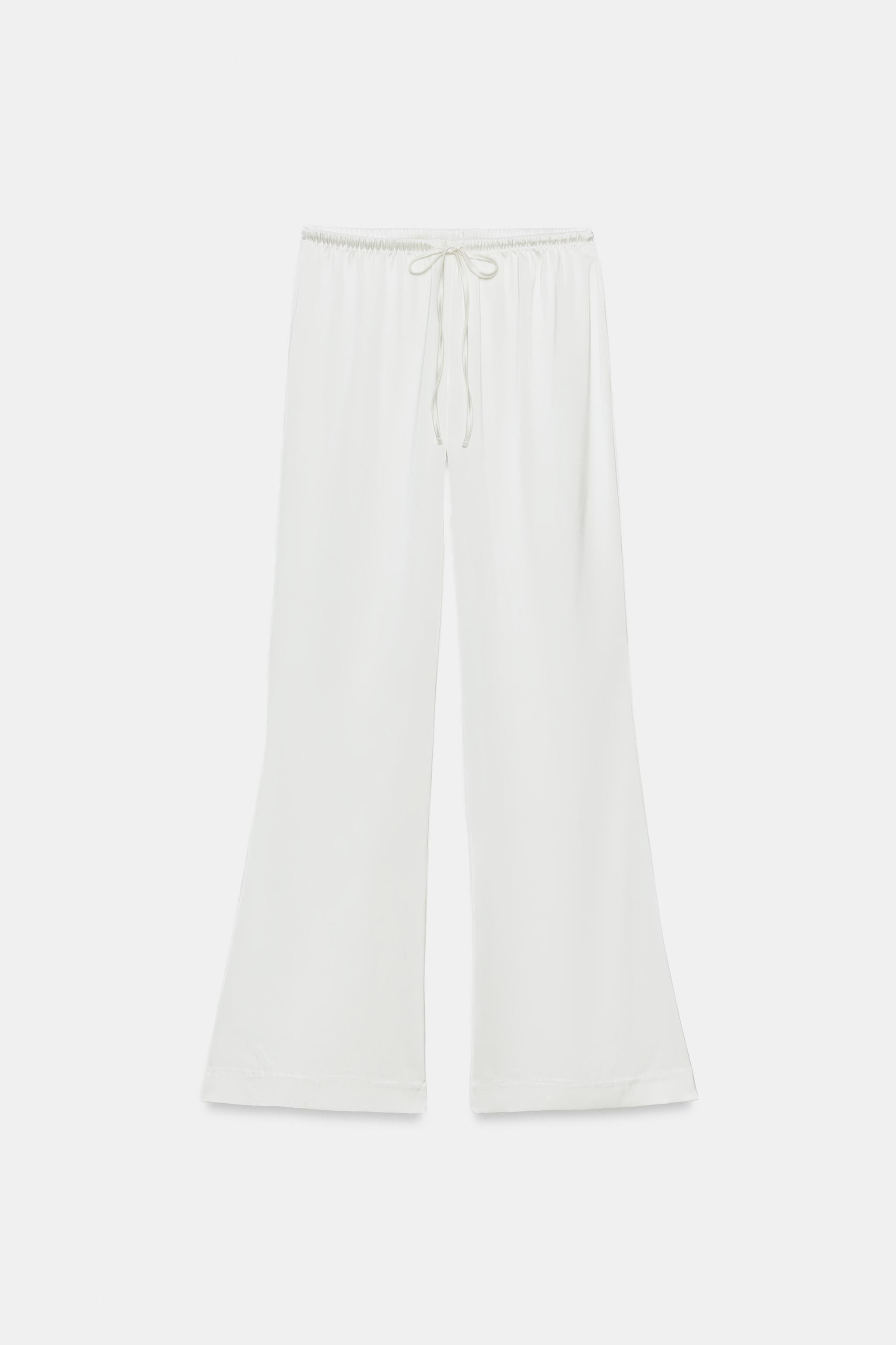 SATIN DRAWSTRING PANTS | Zara US