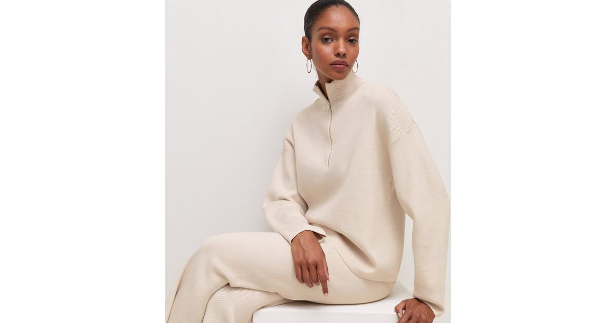 Women's Cream Knitted Half Zip Jumper New Look | New Look (UK)