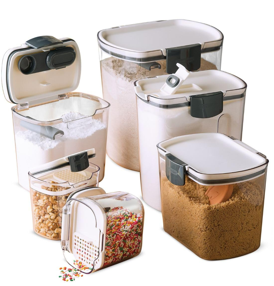Progressive ProKeeper Baker's Airtight Kitchen Storage Canister Container Set for Flour, Sugar & ... | Amazon (US)