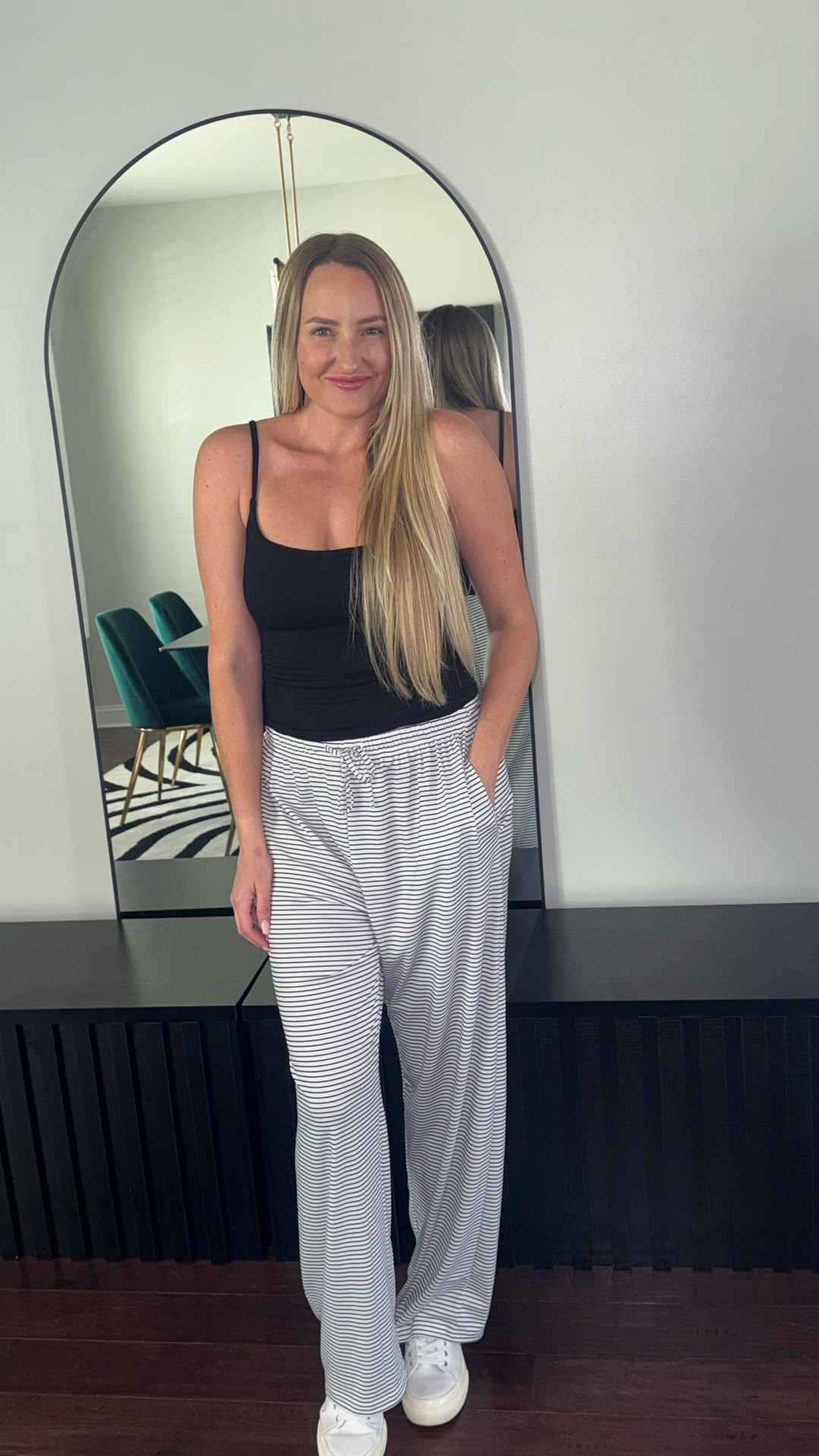 Comfy, casual, and supportive. This tank has a built in bra! The pants are soft and stretchy. Perfect for on the go errands! Wearing size small in the tank, TTS. I sized up in the pants, wearing a medium  

#LTKmomlife #LTKootd