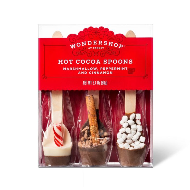 Holiday Hot Cocoa Maker Spoons with Marshmallow, Peppermint, &#38; Cinnamon - 2.4oz/3pk - Wonders... | Target