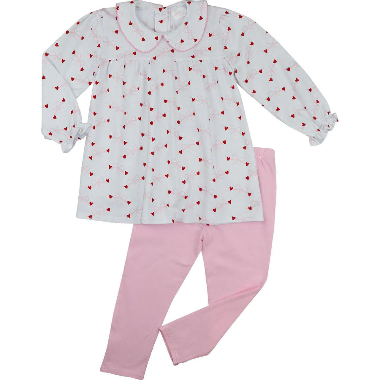 Heart And Bow Knit Legging Set | Cecil and Lou