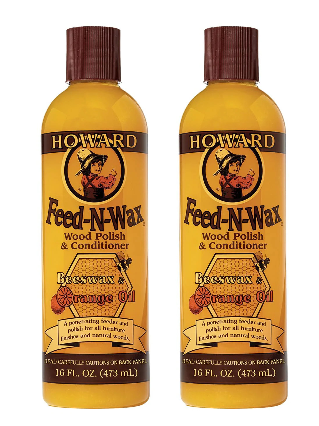 Howard Products FW0016 Wood Polish Conditioner 16 oz orange 16 Fl Oz (2) | FW0016-96C8 | Lowe's