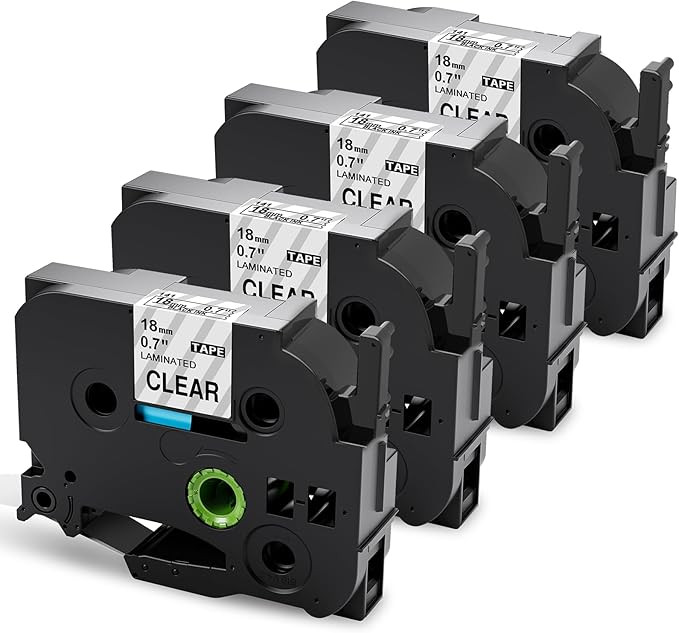 Oozmas Tz Tape 18mm 0.7 Inch Laminated Clear TZe-141 TZ-141 Compatible with Brother Ptouch TZe Ta... | Amazon (US)