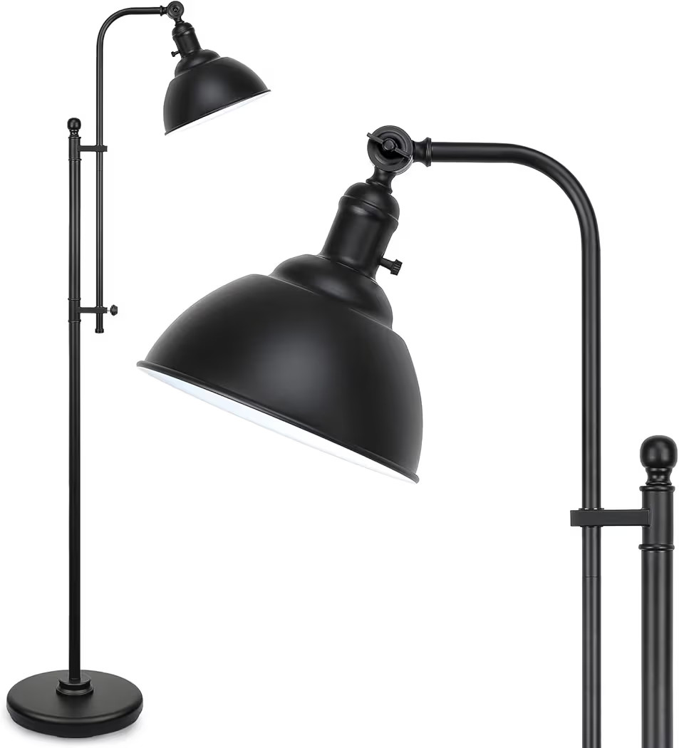 Industrial Floor Lamp, 3 Color Temperature Rustic Lamps in Aged Bronze, Adjustable Height & Head ... | Amazon (US)