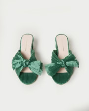 Emilia Sage Pleated Bow Heel | Loeffler Randall