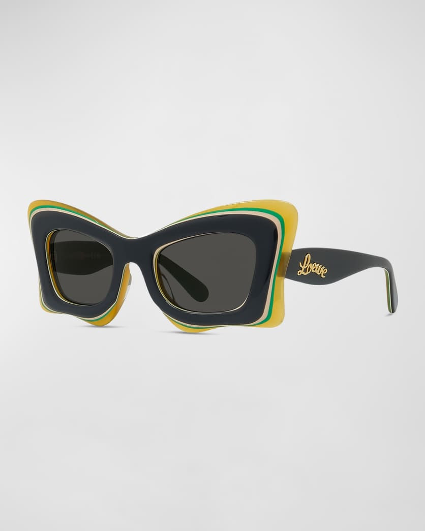 Multicolor Acetate Butterfly Sunglasses | Neiman Marcus
