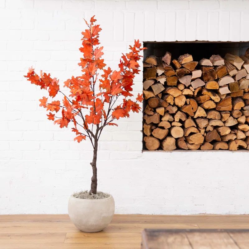 Autumn Rustic Maple Artificial Fall Tree | Wayfair North America