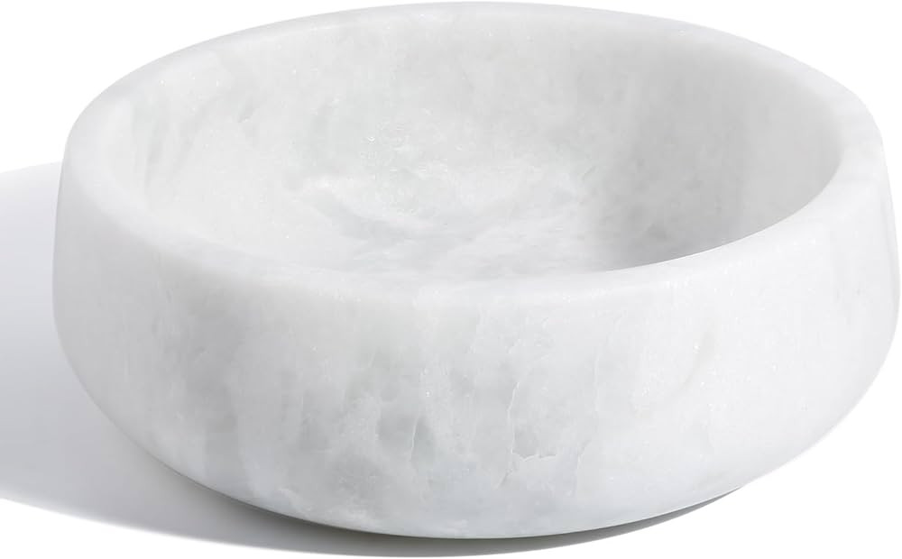 White Marble Dog Bowls, Non-Slip Dog Food Water Bowl Small, Heavy Duty Pet Bowl for Cats and Medi... | Amazon (US)