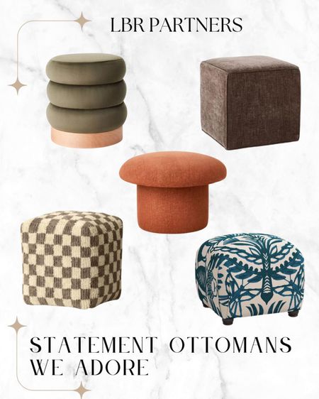 Pick the perfect statement ottoman for your space!🪑