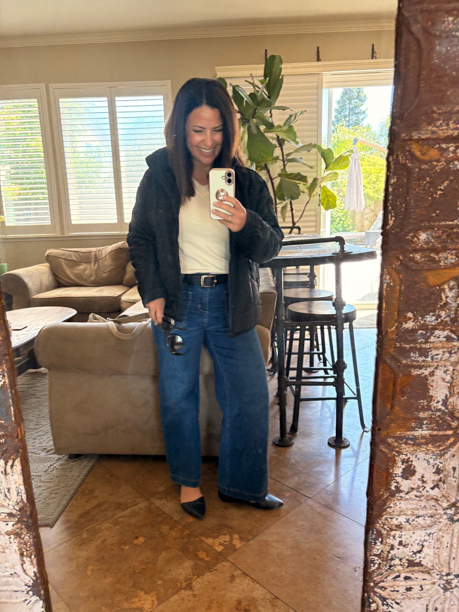 Effortless, everyday style that actually works for real life 🙌🏼

Petite-friendly straight leg jeans (so flattering + no hemming for me at 5’2”), a cozy lightweight sweater, and a classic black jacket you’ll grab on repeat. Finished with pointed flats to elevate the whole look without sacrificing comfort 👌🏼

Perfect for teaching days, errands, or casual dinners 🤍

#petitefashion #petitefriendly #over40style #casualoutfits #everydaystyle #momstyle #teacherstyle #classicstyle #minimalstyle #ltkstyle #ltkfinds #affordablefashion #wardrobestaples

#LTKPetite #LTKOver40 #LTKmomlife