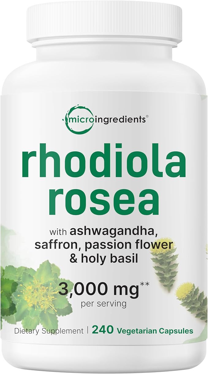 Micro Ingredients Rhodiola Rosea Supplement, 240 Vegetarian Capsules | Rhodiola Rosea Extract Pow... | Amazon (US)