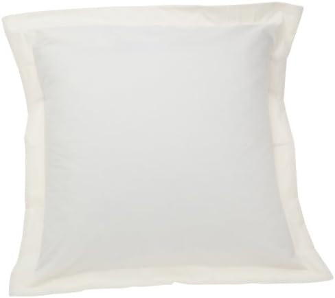 Fresh Ideas Poplin Tailored Pillow Sham, Euro, Ivory | Amazon (US)