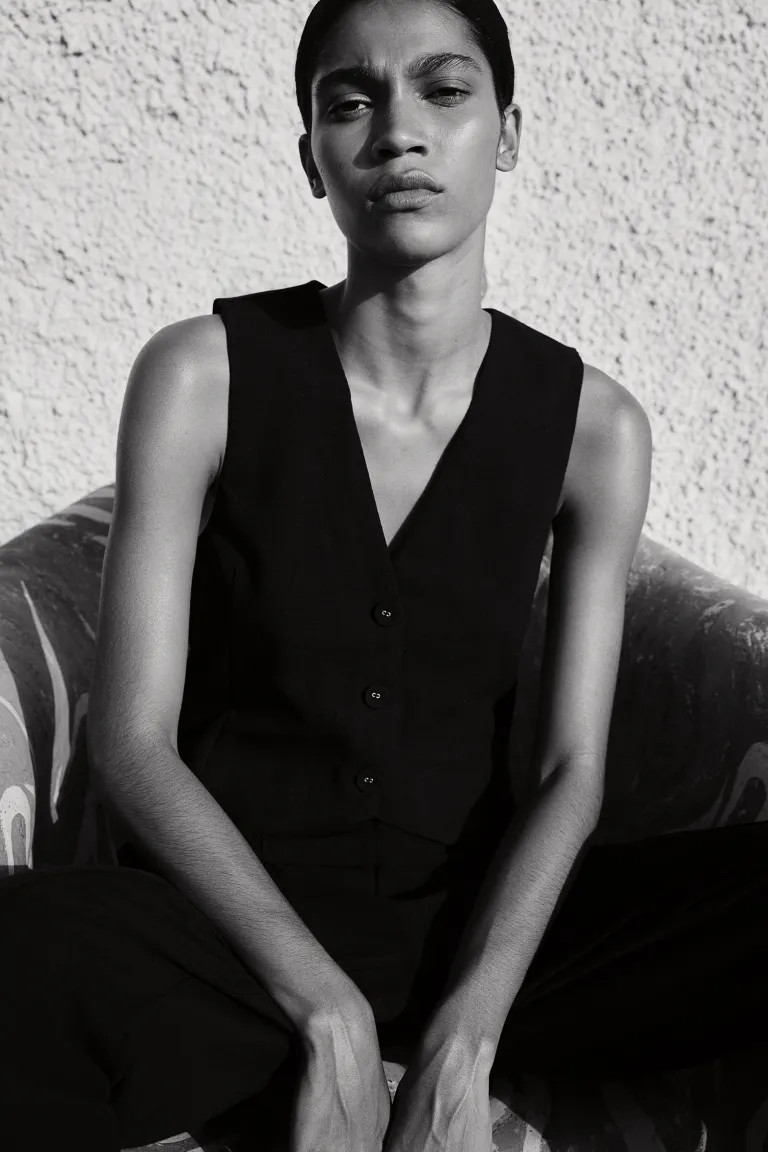 Suit waistcoat - Black - Ladies | H&M GB | H&M (UK, MY, IN, SG, PH, TW, HK)