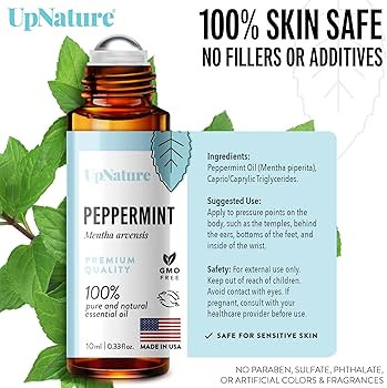 UpNature Peppermint Essential Oil Roll On - Morning Sickness Relief & Nausea Relief for Pregnant ... | Amazon (US)