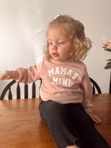 Mamas mini sweatshirt + mommy and me + toddler clothing + toddler spring outfit + toddler winter clothes + toddler clothes 

#LTKkids #LTKbaby #LTKSpringSale