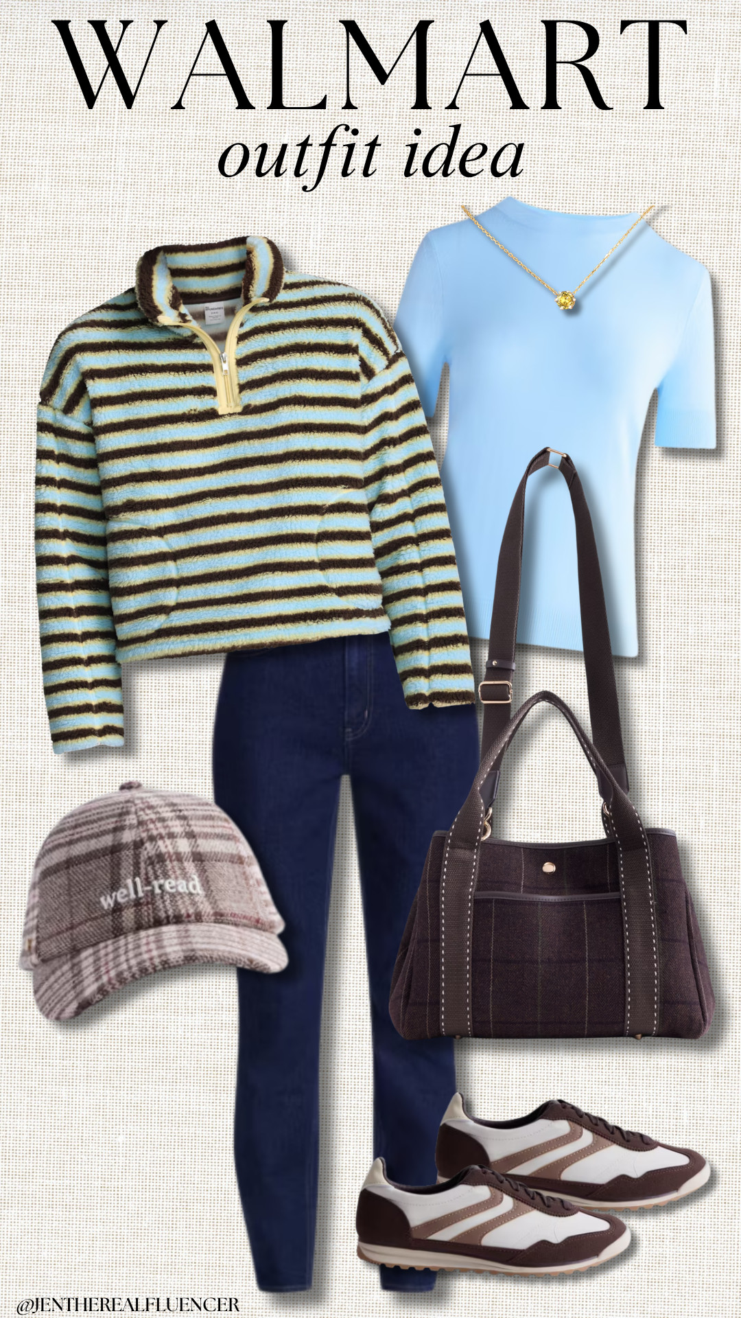Cozy Errand Running Outfit✨

FREE ASSEMBLY Blue Sunset Cozy Yarn Sweater Tee, NO BOUNDARIES Bitter Chocolate Stripe Faux Shearling Plush Pullover, SCENARIO Rinse Wash High Rise Skinny Jeans, NO BOUNDARIES White Brown Retro Inspired Lace Up Sneakers, FREE ASSEMBLY Dark Brown Plaid Medium Tote Handbag, FREE ASSEMBLY Brown Plaid "Well-Read" Baseball Cap, BESTYLE Citrine Pendant Necklace 

 #LTKootd #LTKMidsize #LTKTravel