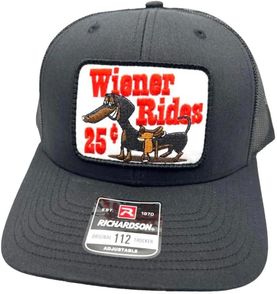 Trucker Hat, Wiener Rides 25\u00a2 Patch, Adjustable | Amazon (US)