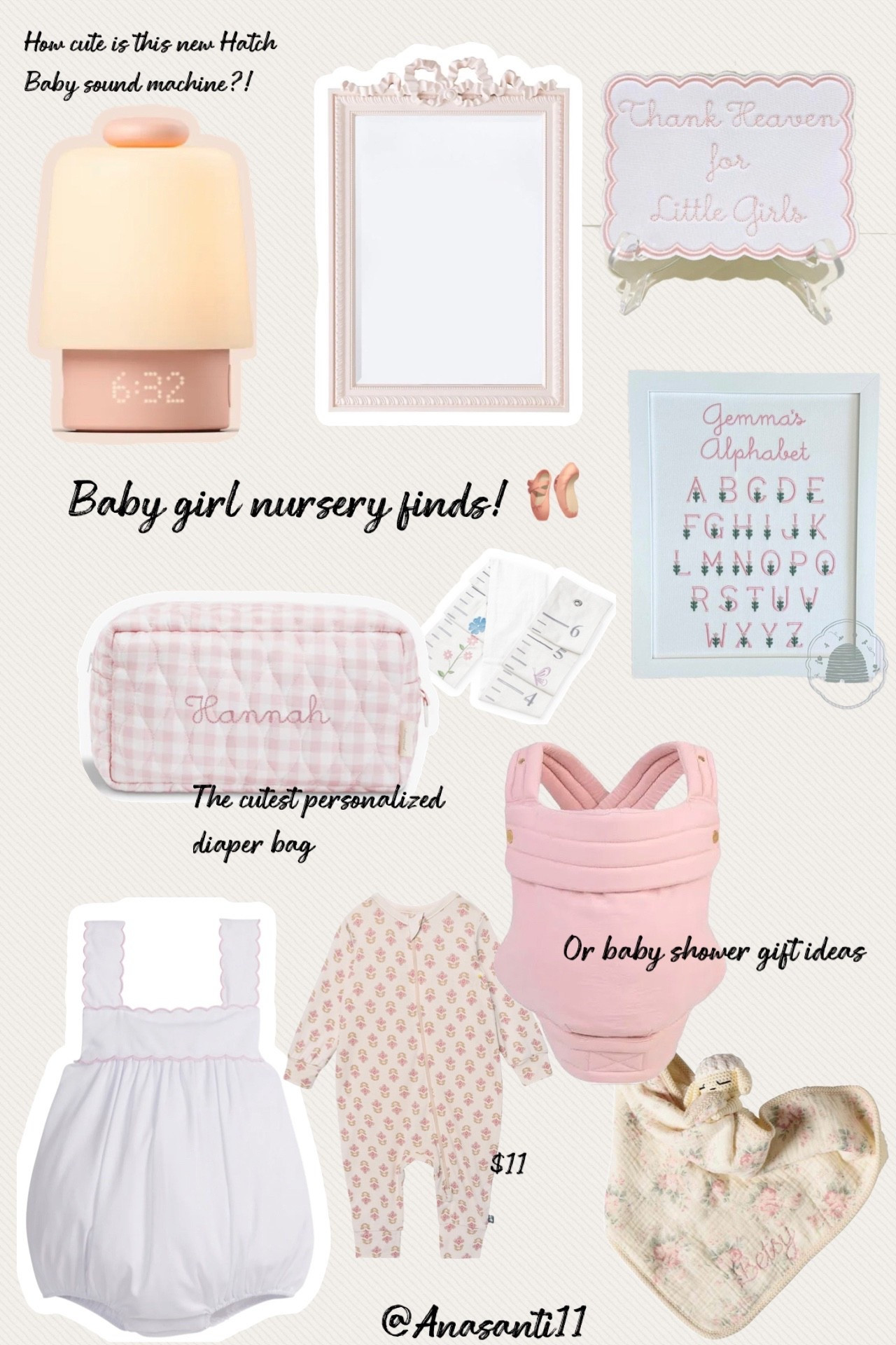 Cutesy pink baby girl finds 🎀 The sweetest baby girl clothes, nursery decor, and baby shower gifts! Think bows, florals, heirloom styles, and the prettiest pink pieces for your little one. Perfect for creating a dreamy baby girl nursery or finding the cutest baby shower gift ideas. Shop all my favorite girly baby finds on LTK!


baby girl clothes, baby girl nursery, pink baby nursery decor, baby shower gift ideas girl, girly baby finds, baby girl outfits, pink nursery inspiration, baby girl essentials, heirloom baby clothes, baby girl bows, newborn girl outfits, baby girl gift ideas


#ltk #ltkbaby #ltkfamily #babygirlstyle #babygirlclothes #babygirlnursery #pinknursery #babygirloutfits #babygirlfinds #babyshowergiftideas #girlynursery #heirloombaby #babyboutique #nurseryinspo #newborngirl #pinkbaby #babygirlgifts 🎀👶🏻🩷

#LTKBaby #LTKHome #LTKSaleAlert