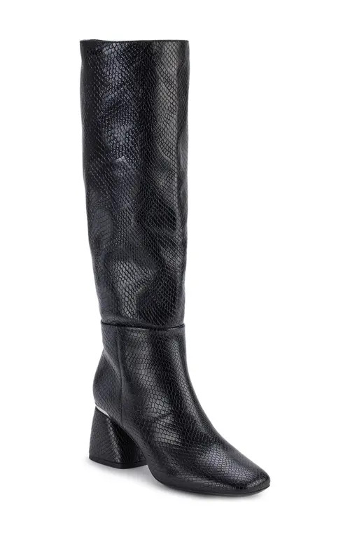 DKNY Cana Knee High Block Heel Boot in Black at Nordstrom, Size 8 | Nordstrom