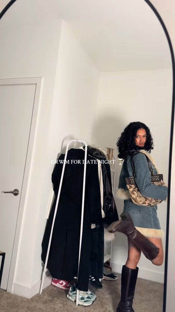 Denim matching set, denim matching skirt, denim with fur, denim skirt with fur, denim fur matching set, date night outfit, winter date night outfit 

#LTKgrwm #LTKCyberWeek #LTKootd