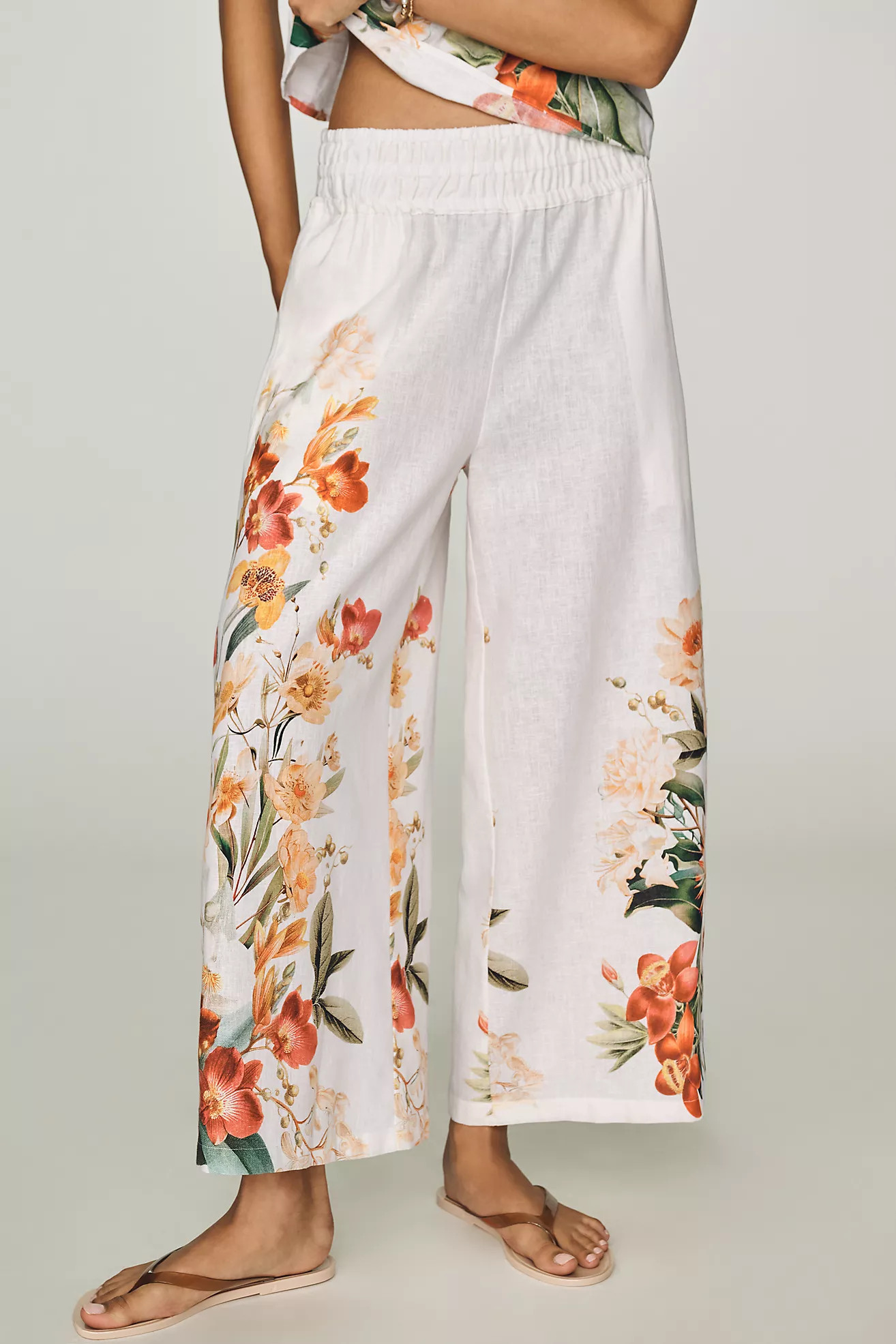 Somerset Pull-On Pants: Printed Linen Cotton Edition | Anthropologie (US)