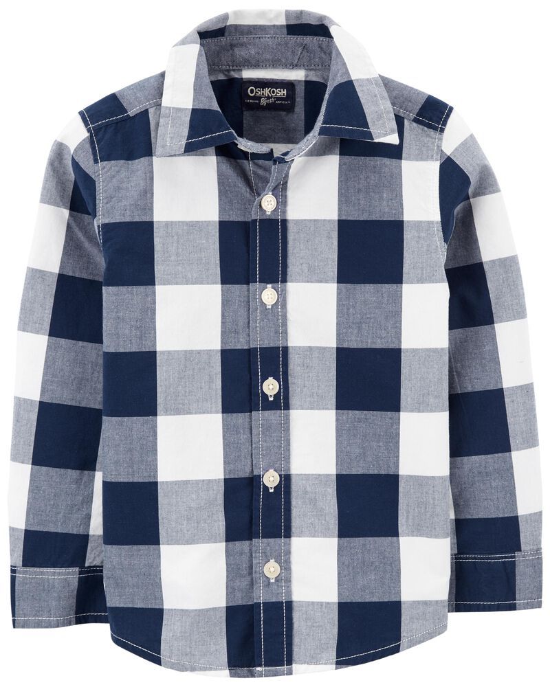 Button-Front Plaid Shirt | Carter's