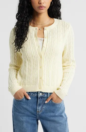 Pointelle Knit Cardigan | Nordstrom