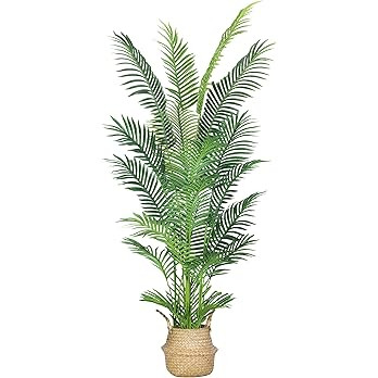 HAIHONG 6FT Artificial Palm Tree,Faux Areca Palm Plant with Real Touch Leaves and Adjustable Bran... | Amazon (US)