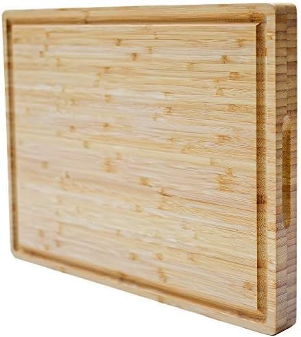 Mohy Premium Extra Large Bamboo Cutting Board 17'' x 13'' x 1.5'' - Thick Butcher Block with Juic... | Amazon (US)