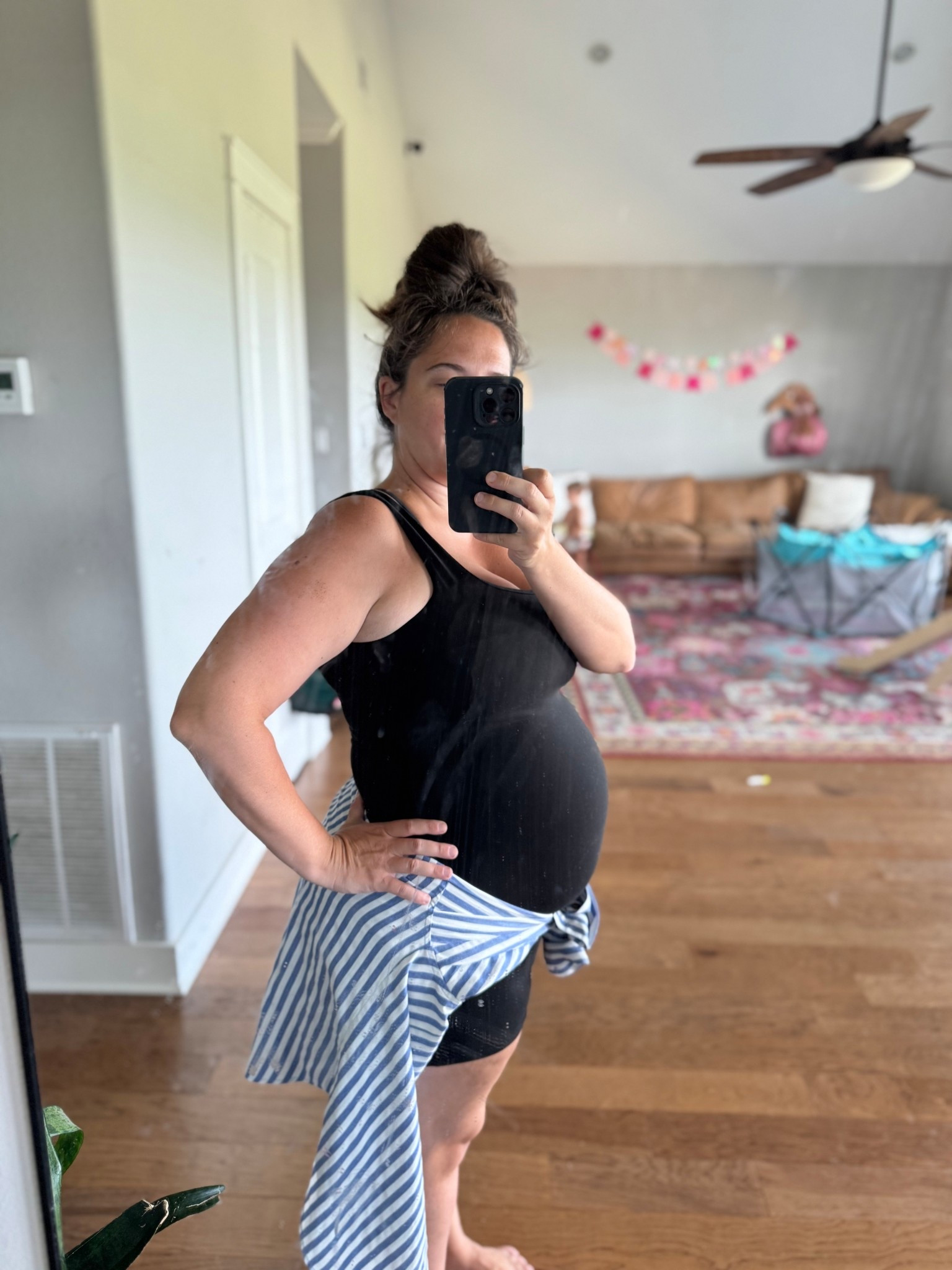 Another bump-friendly favorite!! 

I’m 195lbs, 27 weeks pregnant, 36G, and wearing a size L. 

#LTKActive #LTKMidsize #LTKBump