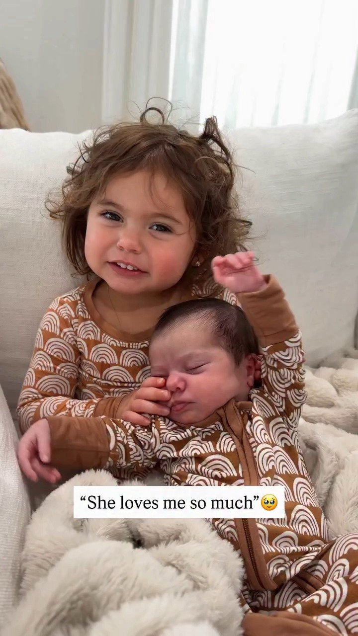 Cutest matching PJs! Best friends forever🤍 #thecarlins #cutebaby #bigsister #newborn #family

#LTKKids #LTKBaby