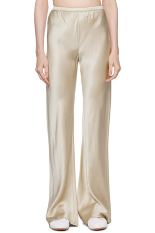 Biege Bias-Cut Lounge Pants | SSENSE