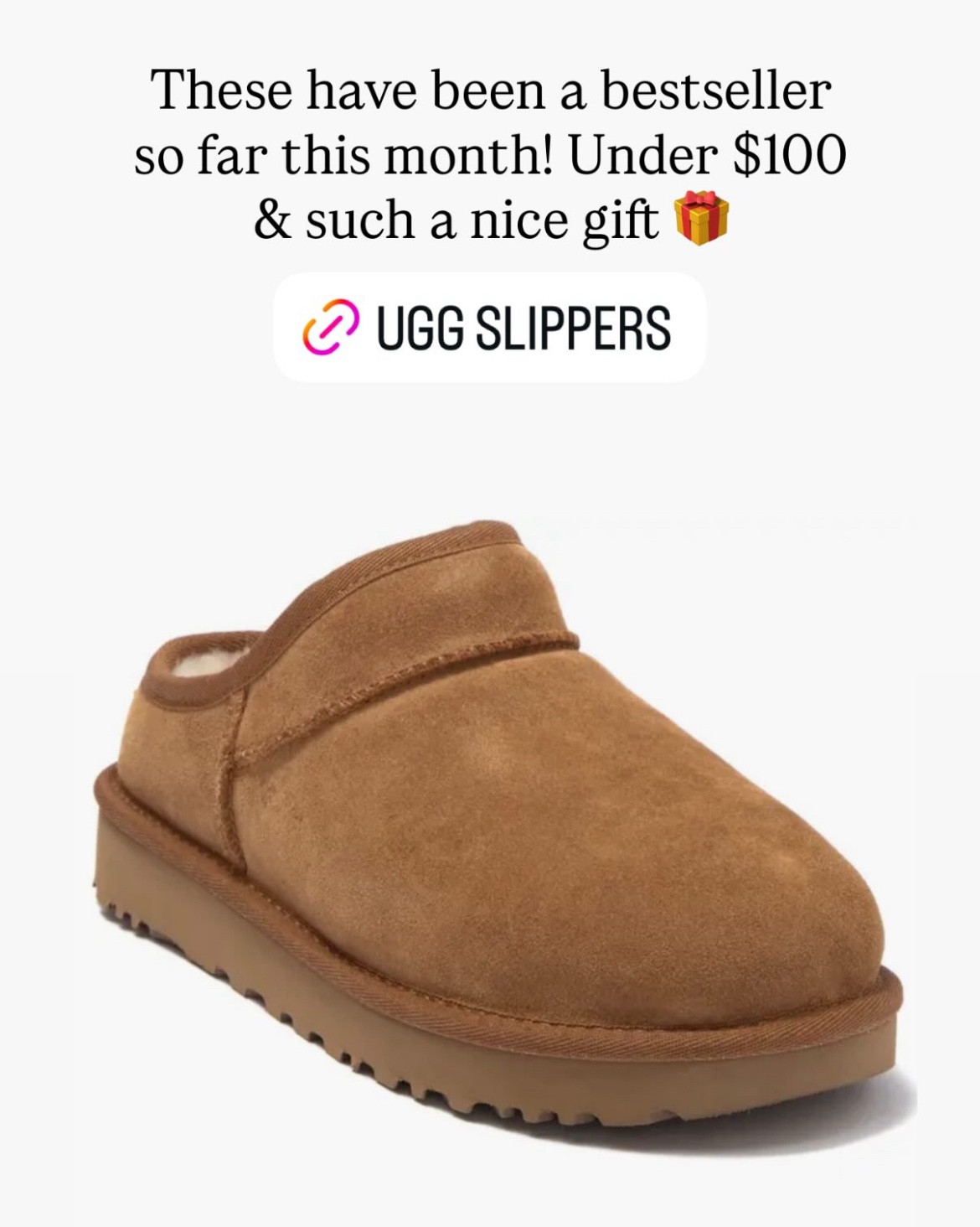 These classic UGG slippers have been a bestseller so far this month! I just found them on sale!

Also sharing a great lookalike option for under $60. These sold out so quickly but they’re back in stock!

#LTKSaleAlert #LTKGiftGuide #LTKFindsUnder100