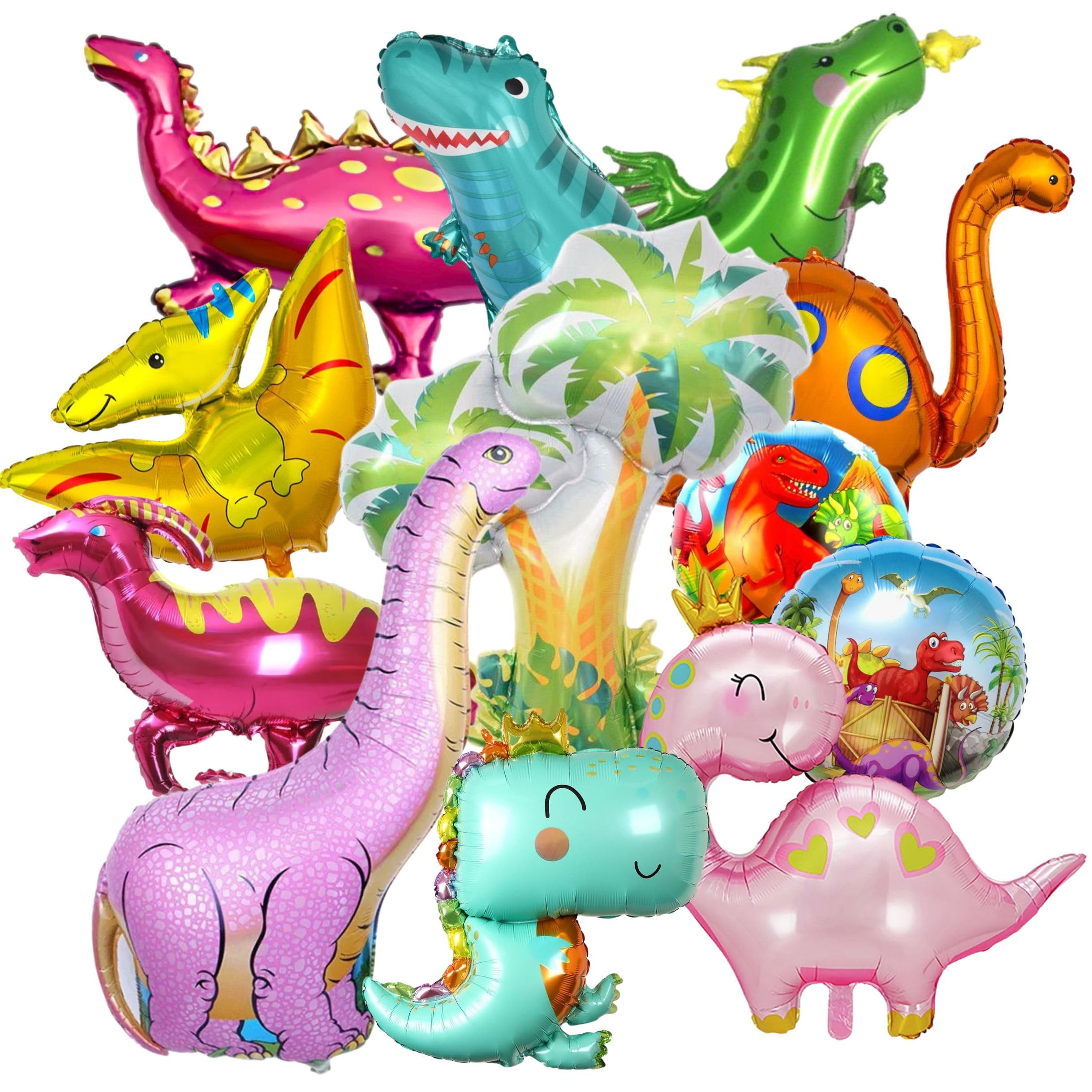 Dinosaur Birthday Party Balloons - Large Pink Dino Balloons for Baby Shower and Dinosaur Party De... | Amazon (US)