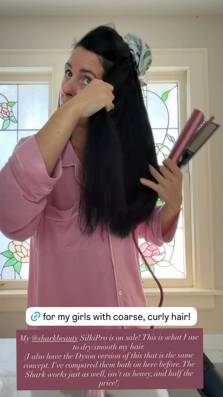 My @sharkbeauty SilkiPro is on sale! This is what I use to dry/smooth my hair.
(I also have the Dyson version of this that is the same concept. I've compared them both on here before. The Shark works just as well, isn't as heavy, and half the price!)