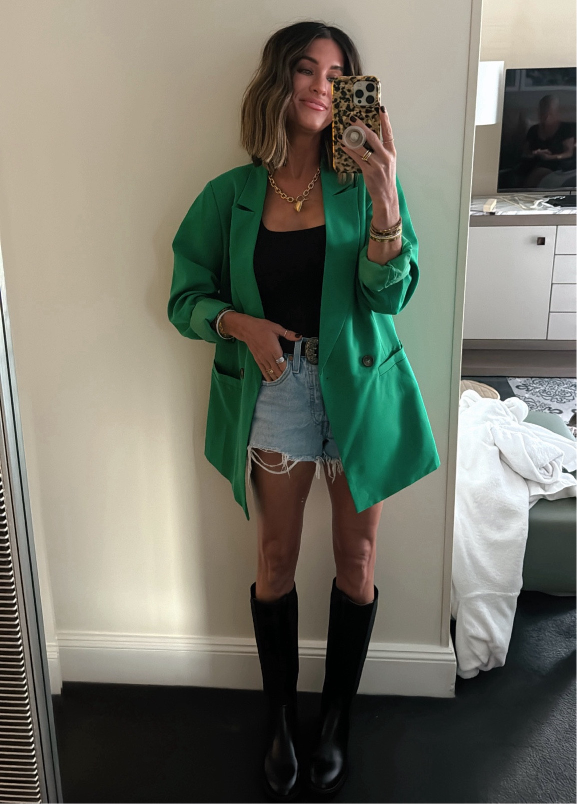 Favorite kind of outfit for pre-fall temps! 
Everything is true to size! I love this Amazon blazer but you can easily recreate this outfit with any blazer you have!🫶🏼




#LTKPlusSize #LTKShoeCrush #LTKStyleTip