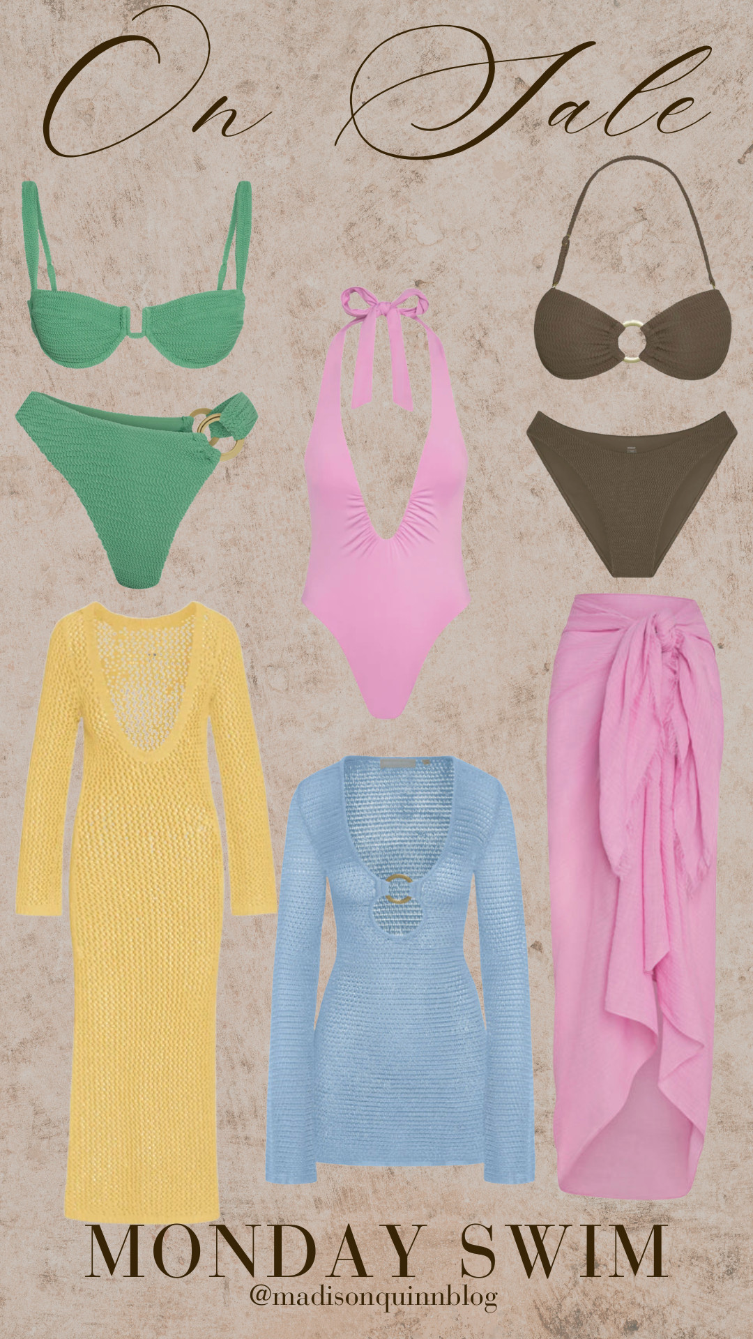 Monday swim is having an end of season sale!

bikini one piece halter coverup sarong knitwear sale finds vacation 

 #LTKSeasonal #LTKSaleAlert #LTKSwim