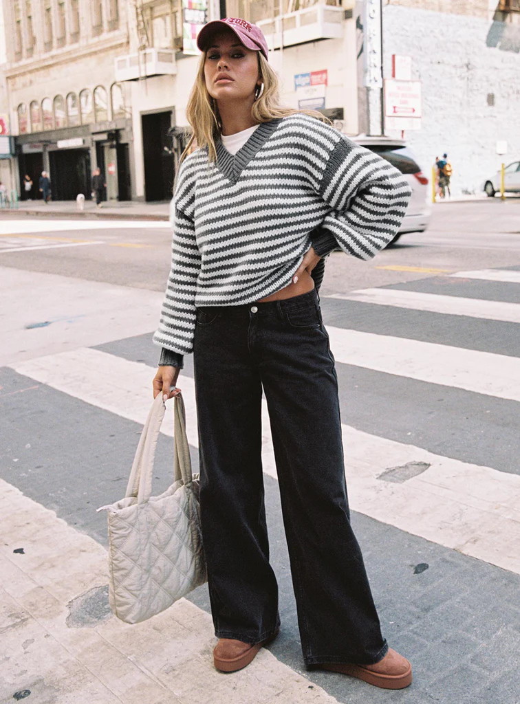 Ramos Low Rise Denim Jeans Washed Black Tall | Princess Polly US