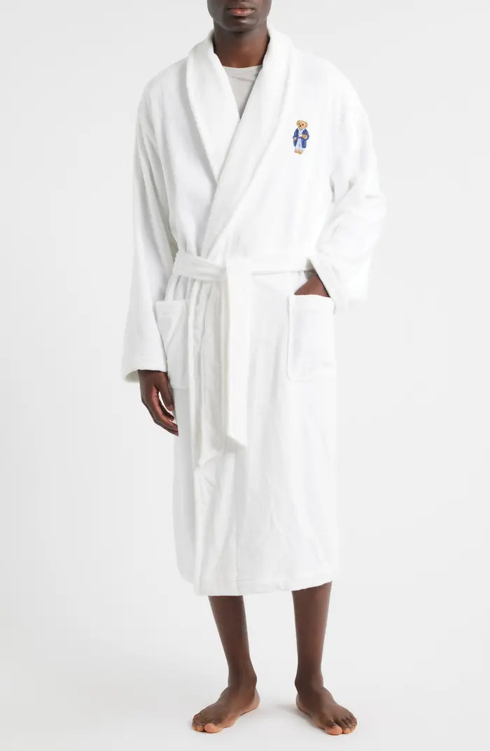 Polo Ralph Lauren Bear Embroidered Terry Cloth Robe | Nordstrom | Nordstrom