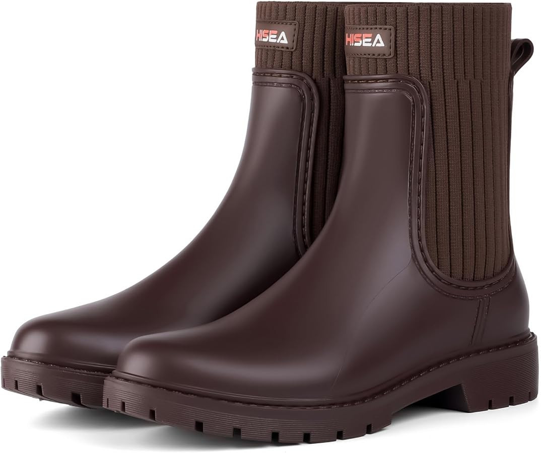 HISEA Women's Waterproof Ankle Rain Boots Short Rubber Garden Shoes | Amazon (US)