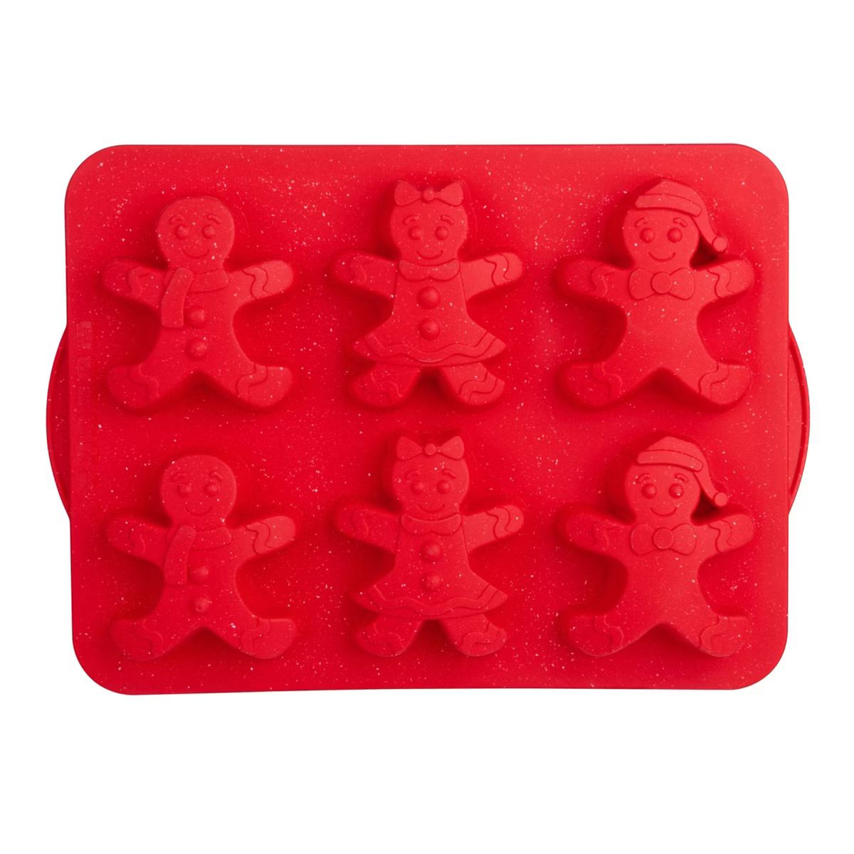 Trudeau 10.3" Silicone Gingerbread People Shaped Cake Pans Red | Target