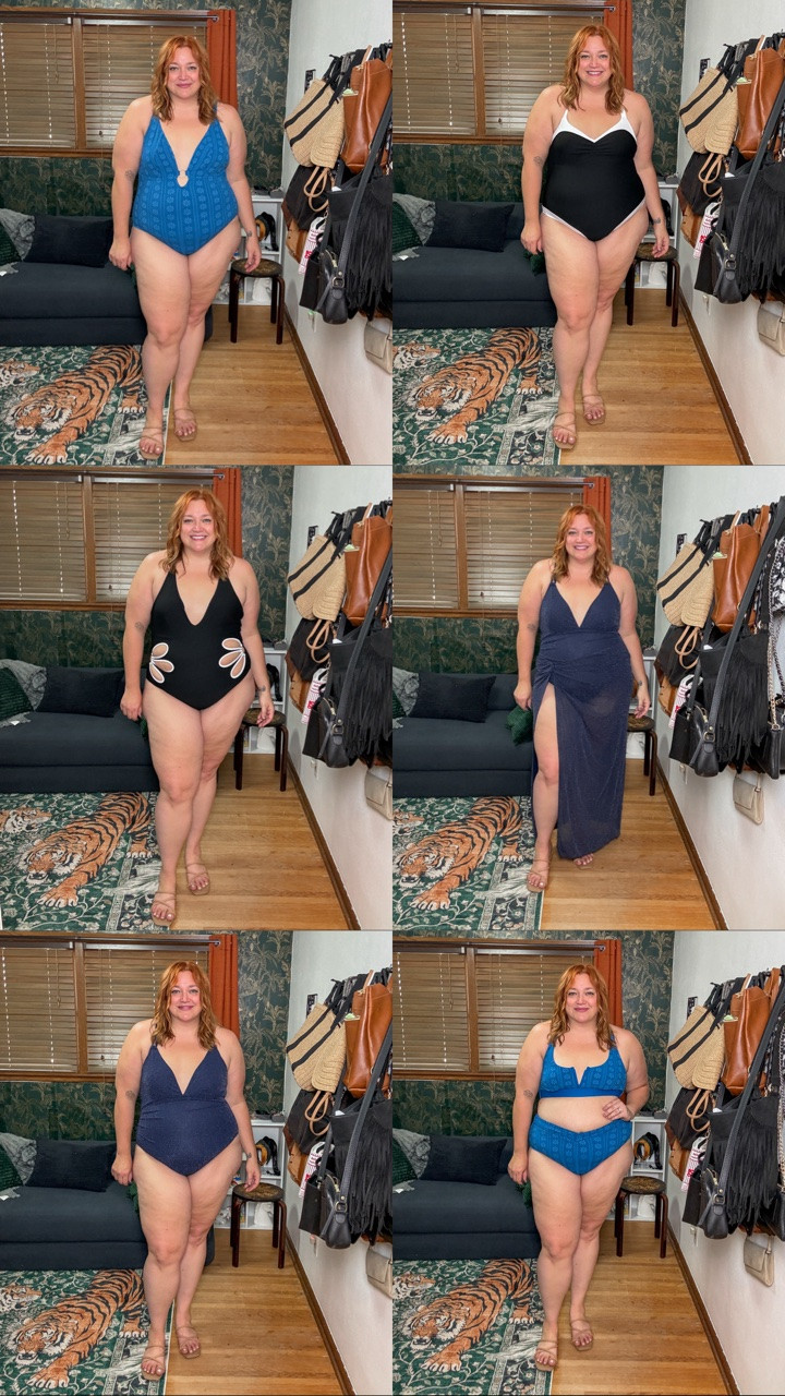 Fighting the Minnesota heat in these plus size, eco-friendly swimsuits from @berlookofficial

✨ Code 20tara for 20% off - direct links on LTK

✔️ Mix & match for the right fit
✔️ Eco-friendly fabrics
✔️ Goes up to size 24

🩱Blue Ruched Tummy Control Plus Size One Piece Swimsuit
👗Blue Lurex Wrap Plus Size Cover Up
🩱Black Contrast Plus Size One Piece Swimsuit
🩱Black V-Neck Plus Size One Piece Swimsuit
👙Blue Jacquard Plus Size Bikini Top
👙Blue Jacquard V-Cut Plus Size Bikini Bottom
🩱Blue Jacquard O-Ring Plus Size One Piece Swimsuit

#bikinibody #plussizeswimwear #plussizebikini #bodypositivity