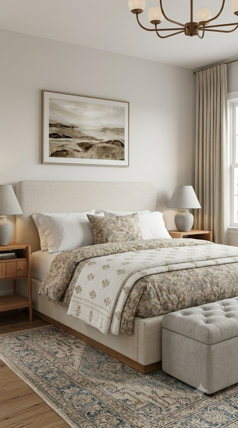 Refreshing the bedroom for autumn with these warm, textured bedding layers from the McGee & Co fall collection. Shop this block print duvet and layered shams to elevate your space. #mcgeeandco #falldecor #bedroominspo #bedroomdecor

#LTKSeasonal #LTKHome