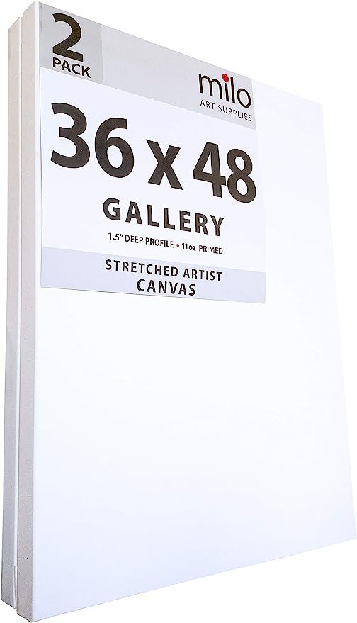 milo Pro Stretched Artist Canvas | 36x48 inches | Pack of 2 | 1.5 inch Gallery Profile | Amazon (US)