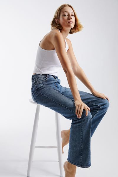 Bootcut High Jeans - Denim blue - Ladies | H&M GB | H&M (UK, MY, IN, SG, PH, TW, HK)