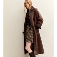 Women's Brown Pleated Check Mini Skirt New Look | New Look (UK)