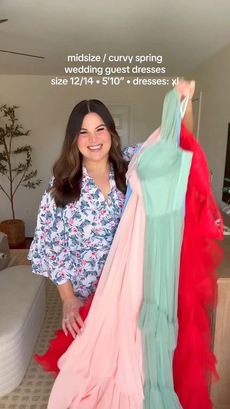 Spring wedding guest dresses from Lulus! All dresses are in a size XL (red dress is STUNNING but cups run small so if you are on the busty side, I would recommend sizing up) 

Spring wedding, spring dresses, spring wedding guest dresses, wedding, wedding guest, spring wedding guest



#LTKVideo #LTKmidsize #LTKwedding